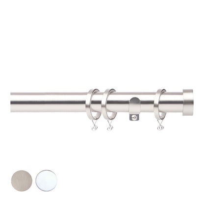 Jones Astra 28mm Metal Curtain Pole - Matt Nickel