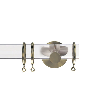 Jones Strand 35mm Metal Curtain Pole 7cm Bracket - Burnished Brass