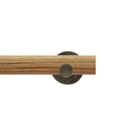 Jones Strand 35mm Metal Curtain Pole 7cm Bracket - Burnished Brass