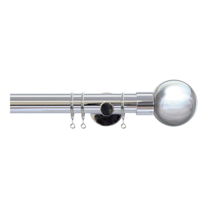Jones Strand 35mm Metal Curtain Pole 7cm Bracket - Chrome