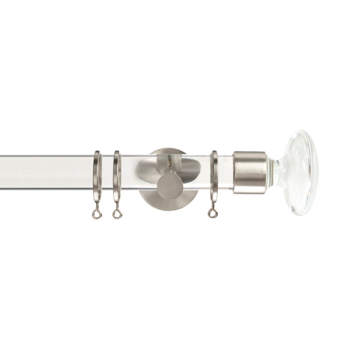 Jones Strand 35mm Metal Curtain Pole 11cm Bracket - Matt Nickel