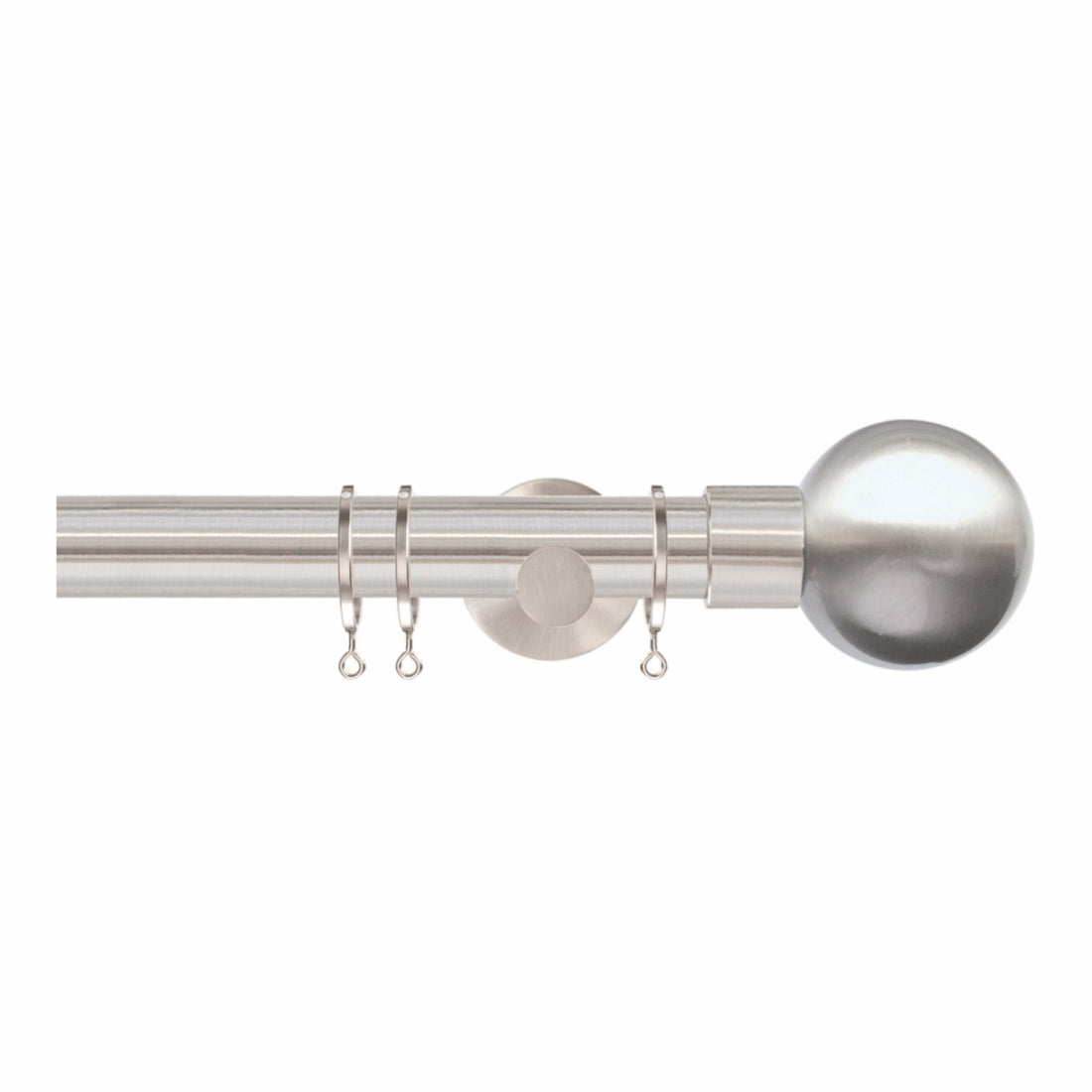 Jones Strand 35mm Metal Curtain Pole 11cm Bracket - Matt Nickel