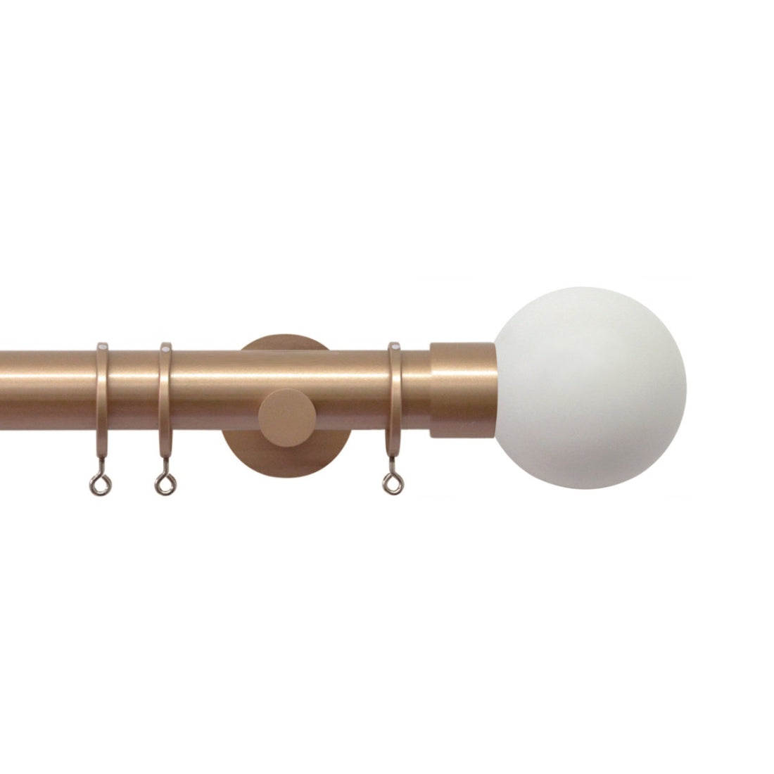 Jones Strand 35mm Metal Curtain Pole 11cm Bracket - Rose Gold