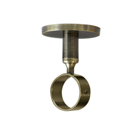 Jones Strand 35mm Metal Curtain Pole Ceiling Bracket - Burnished Brass