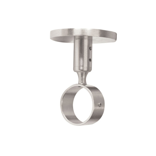 Jones Strand 35mm Metal Curtain Pole Ceiling Bracket - Matt Nickel