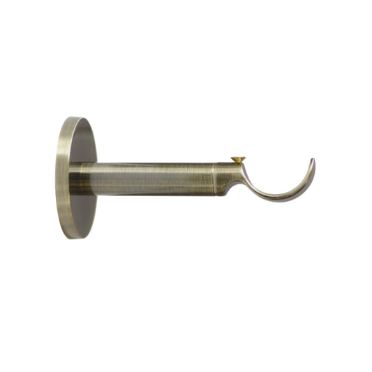 Jones Strand 35mm Metal Curtain Pole 11cm Passing Bracket - Burnished Brass