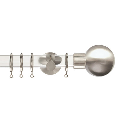 Jones Strand Ball 35mm Metal Curtain Pole Finials (Pair) - Matt Nickel