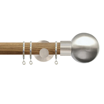 Jones Strand Ball 35mm Metal Curtain Pole Finials (Pair) - Matt Nickel