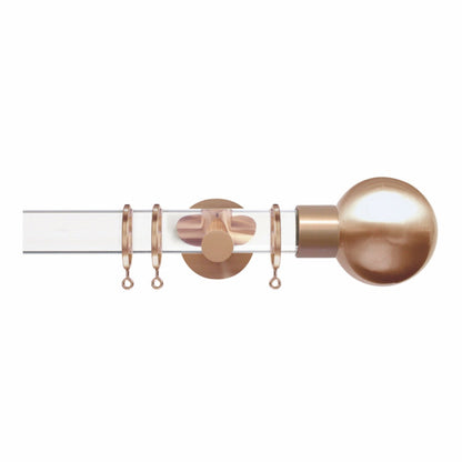 Jones Strand Ball 35mm Metal Curtain Pole Finials (Pair) - Rose Gold