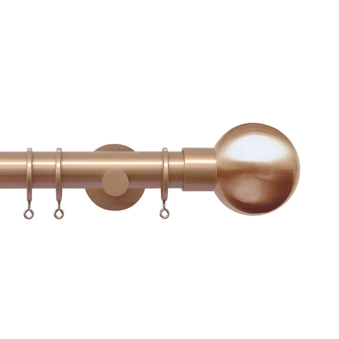 Jones Strand Ball 35mm Metal Curtain Pole Finials (Pair) - Rose Gold