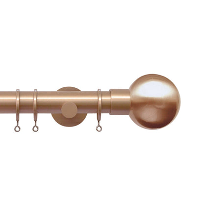 Jones Strand Ball 35mm Metal Curtain Pole Finials (Pair) - Rose Gold