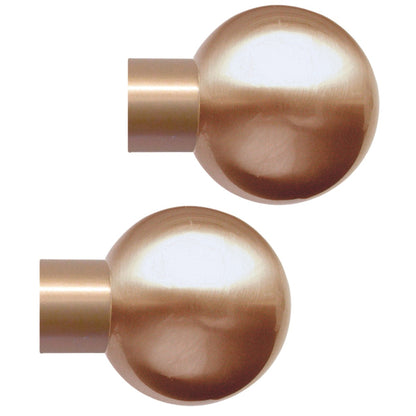 Jones Strand Ball 35mm Metal Curtain Pole Finials (Pair) - Rose Gold