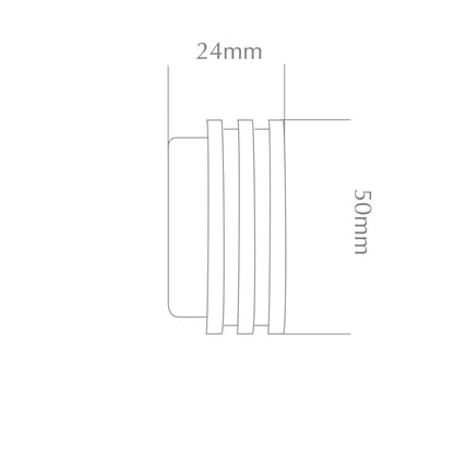 Jones Strand Ribbed End Stop 35mm Metal Curtain Pole Finials (Pair) - Black Nickel