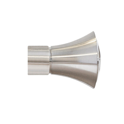 Jones Strand Cone 35mm Metal Curtain Pole Finials (Pair) - Matt Nickel