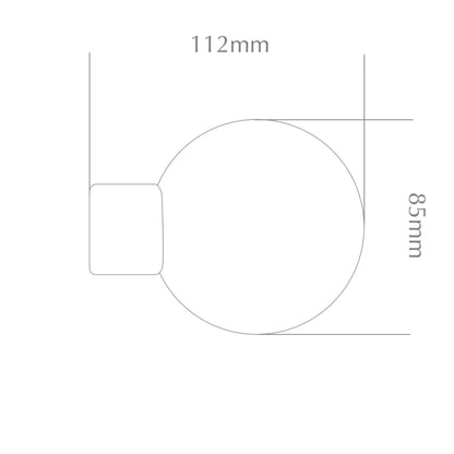 Jones Strand Ball 35mm Light Oak Curtain Pole Finials (Pair) - Matt Nickel