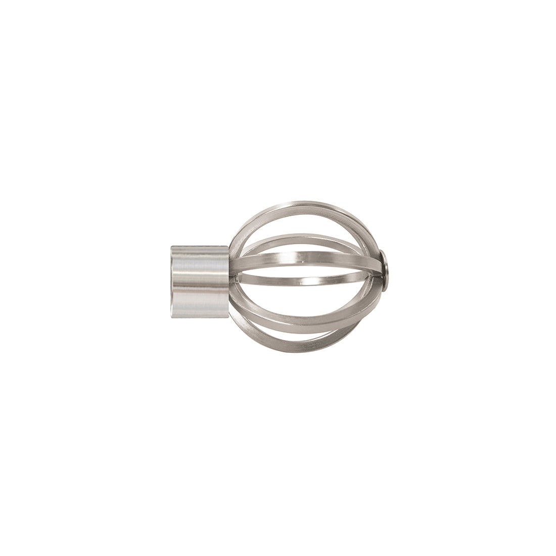 Jones Strand Cage 35mm Metal Curtain Pole Finials (Pair) - Matt Nickel