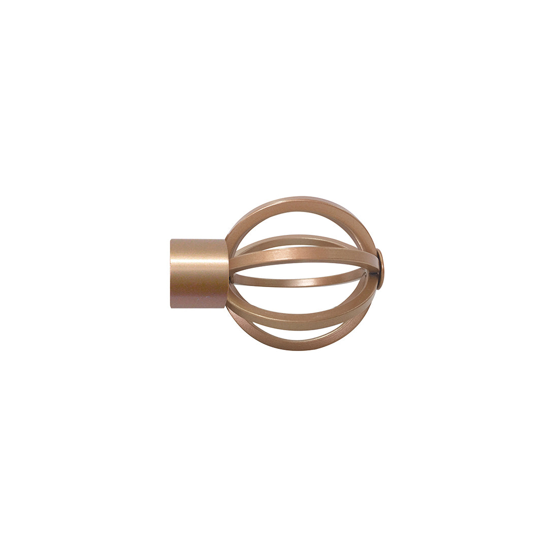 Jones Strand Cage 35mm Metal Curtain Pole Finials (Pair) - Rose Gold