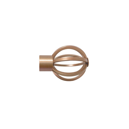 Jones Strand Cage 35mm Metal Curtain Pole Finials (Pair) - Rose Gold