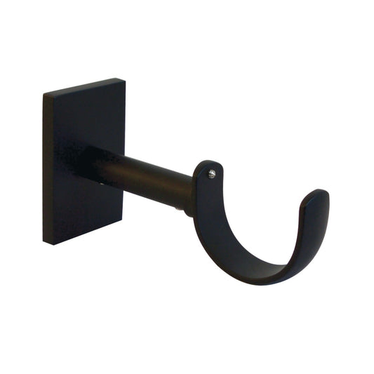Jones Esquire 50mm Metal Curtain Pole Square Bracket - Carbon Black