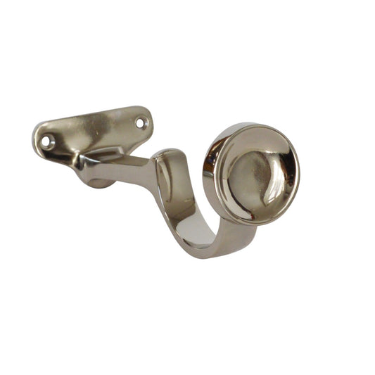 Jones Esquire 50mm Metal Curtain Pole Centre Bracket - Polished Nickel