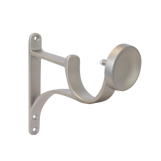 Jones Esquire 50mm Metal Curtain Pole End Bracket - Brushed Nickel