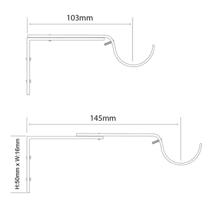 Jones Quartz 28mm Metal Curtain Pole - Antique Brass