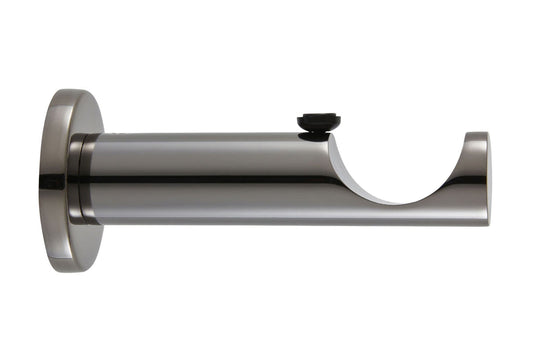 Hallis Ice 35mm Metal Curtain Pole Extended Bracket - Black Nickel