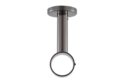 Hallis Ice 35mm Metal Curtain Pole Extended Ceiling Bracket - Black Nickel