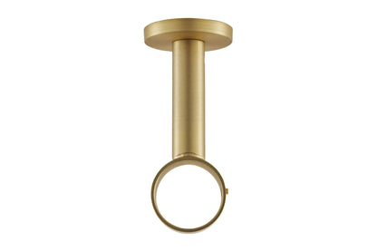 Hallis Ice 35mm Metal Curtain Pole Extended Ceiling Bracket - Satin Brass