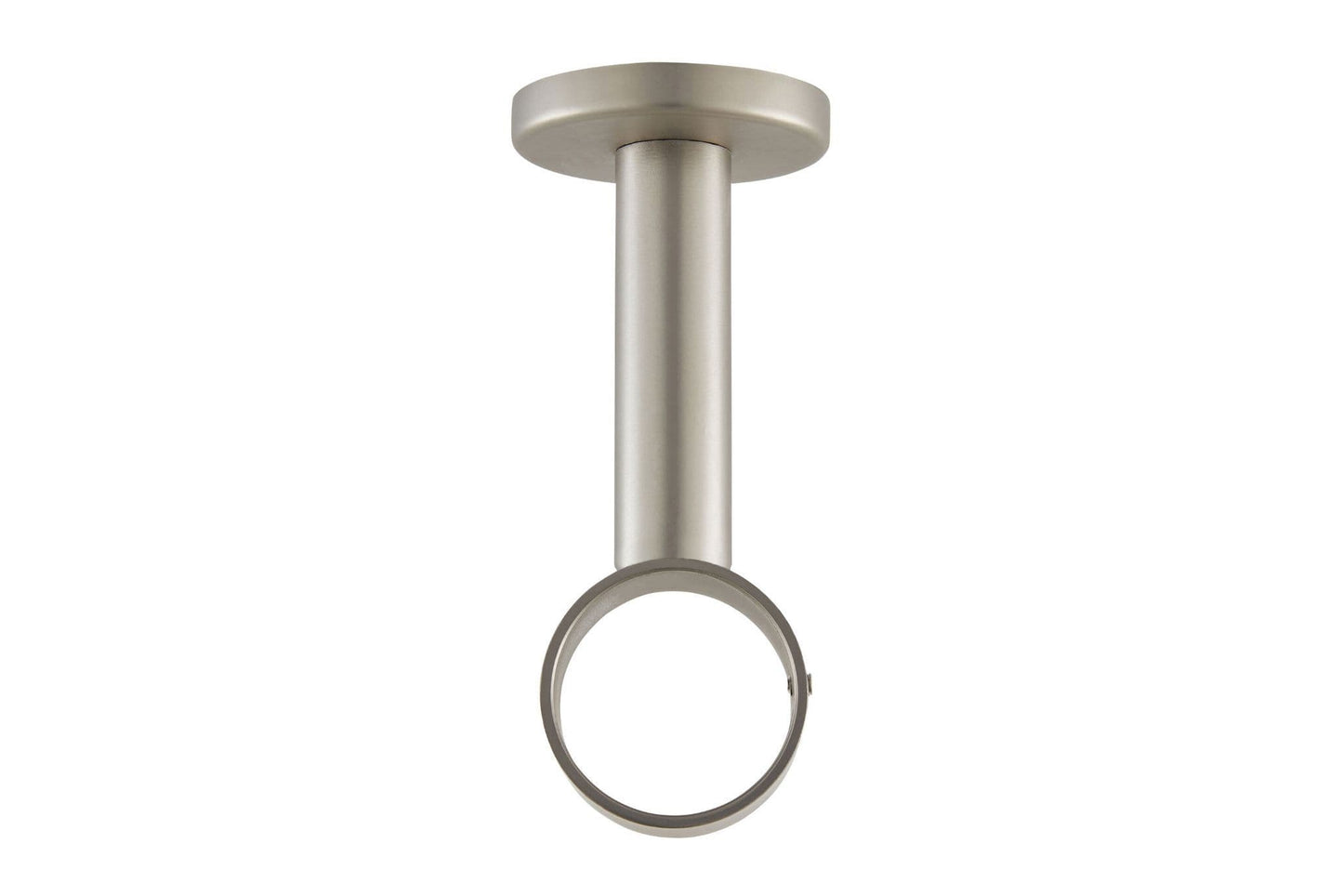 Hallis Ice 35mm Metal Curtain Pole Extended Ceiling Bracket - Satin Nickel