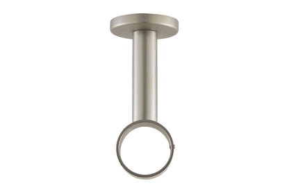 Hallis Ice 35mm Metal Curtain Pole Extended Ceiling Bracket - Satin Nickel
