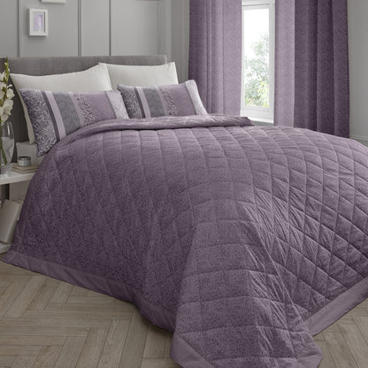 Hanworth Bedspread by Dreams & Drapes in Heather 195 x 229cm - Bedspread - Dreams & Drapes