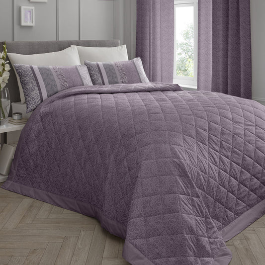 Hanworth Bedspread by Dreams & Drapes in Heather 195 x 229cm - Bedspread - Dreams & Drapes
