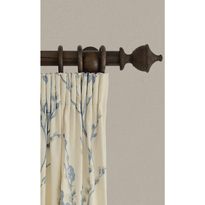 Laura Ashley Haywood 35mm Wooden Curtain Pole - Dark Chestnut