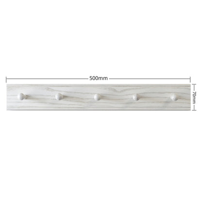 Laura Ashley Haywood 5 Peg Coat Hook - White