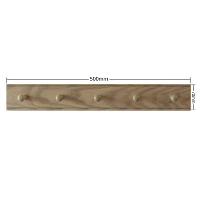Laura Ashley Haywood 5 Peg Coat Hook - Washed Oak