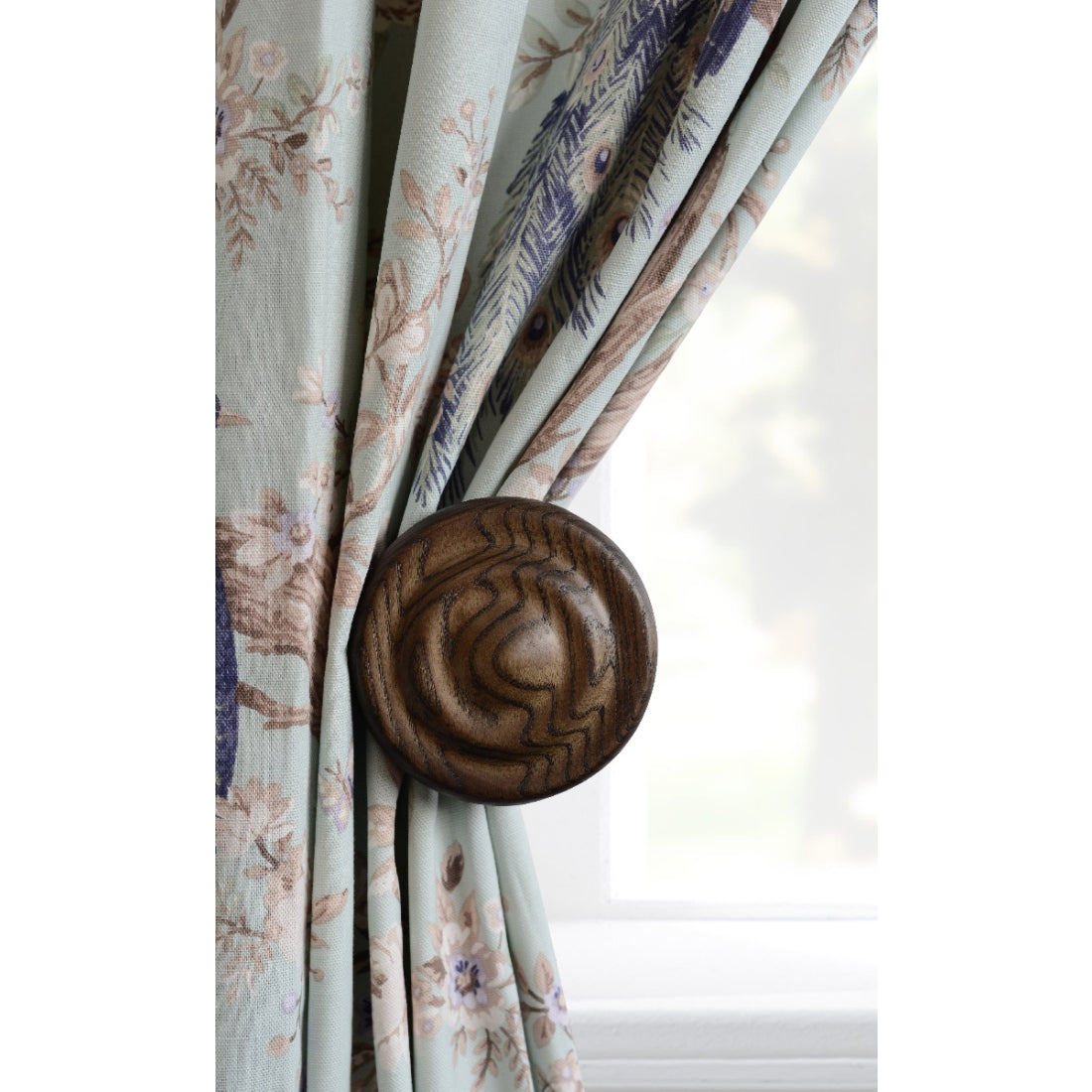 Laura Ashley Haywood Wooden Curtain Holdback - Dark Chestnut