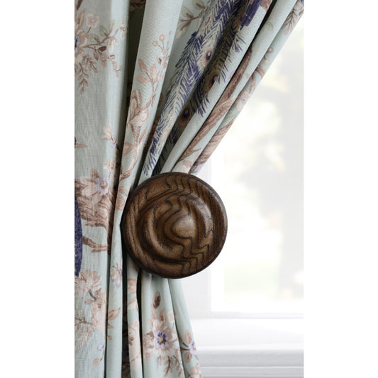 Laura Ashley Haywood Wooden Curtain Holdback - Dark Chestnut