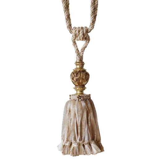 Jones Florentine Ribbon Tieback - Beige