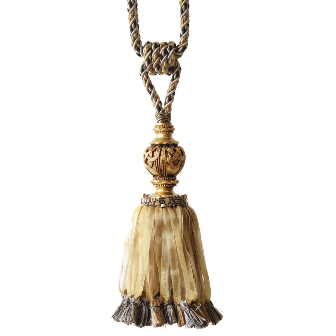Jones Florentine Ribbon Tieback - Mushroom