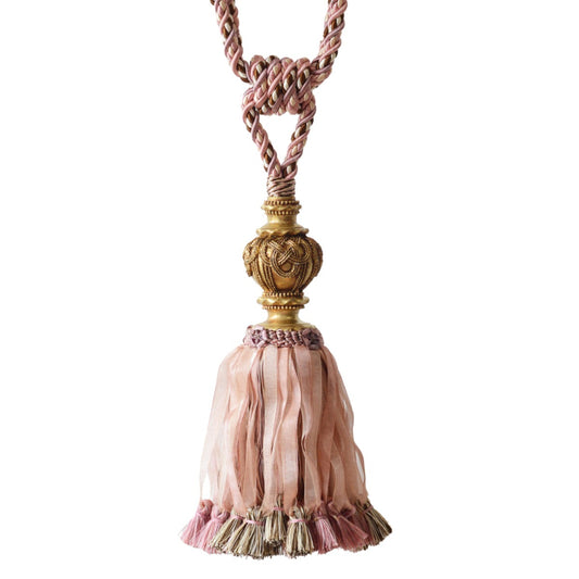 Jones Florentine Ribbon Tieback - Chalk Pink