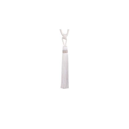 Jones Tiffany Tassel Tieback - White