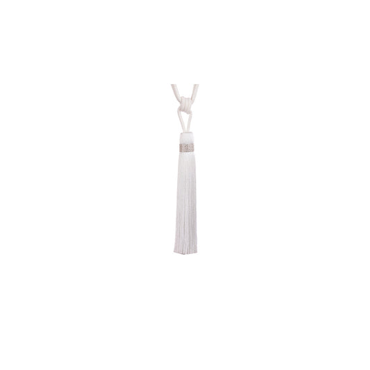 Jones Tiffany Tassel Tieback - White