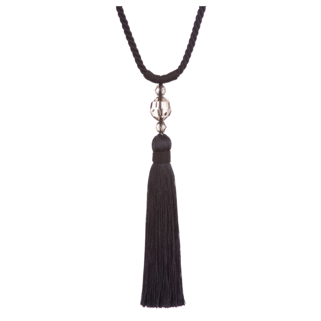 Jones Pixie Tassel Tieback - Black
