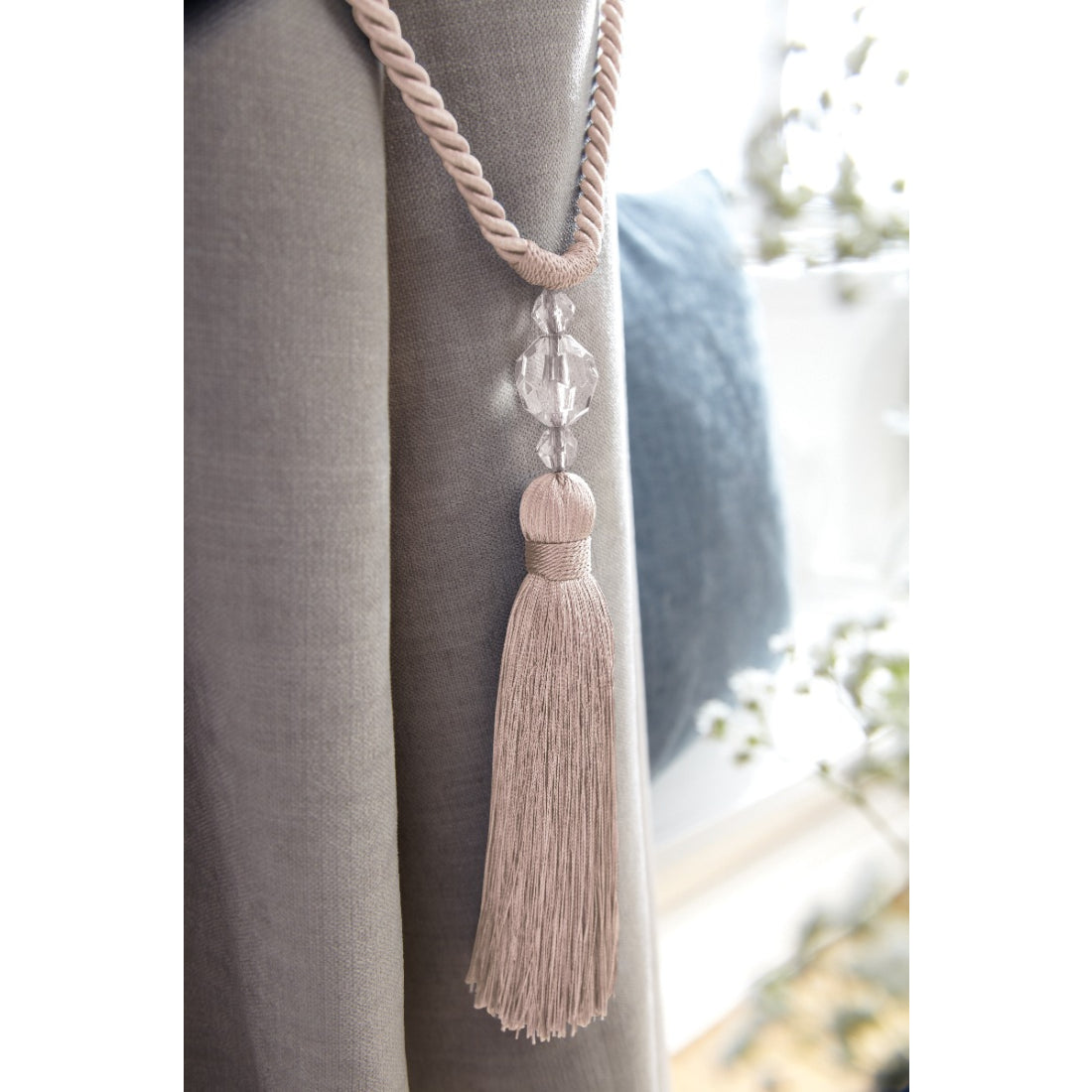 Jones Pixie Tassel Tieback - Blush