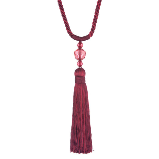 Jones Pixie Tassel Tieback - Claret