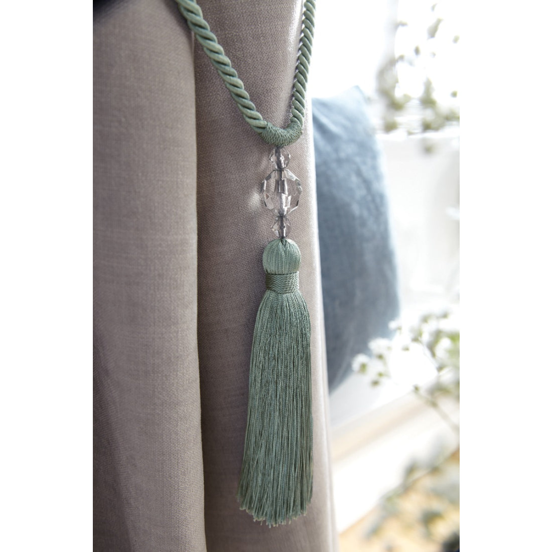 Jones Pixie Tassel Tieback - Sage