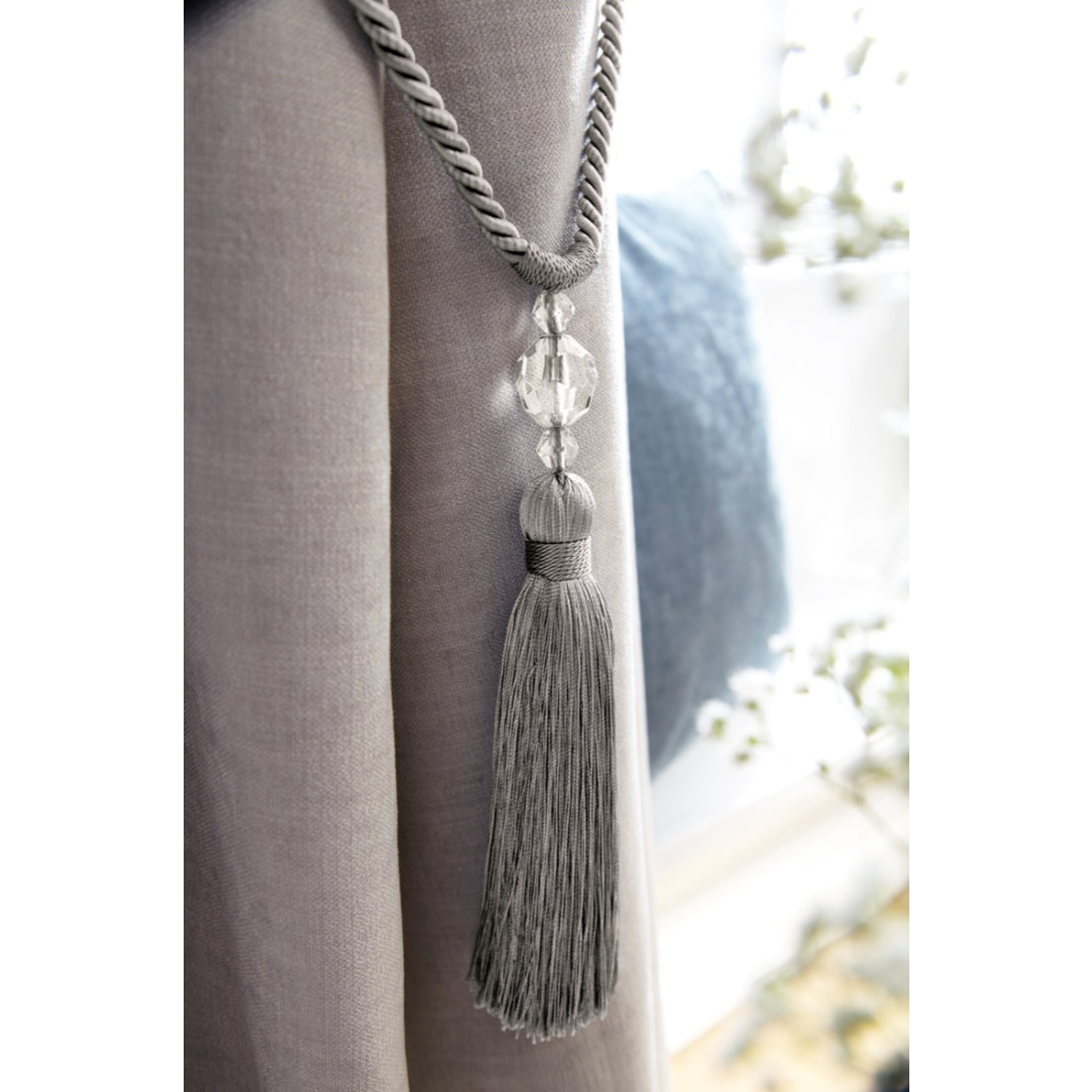 Jones Pixie Tassel Tieback - Silver