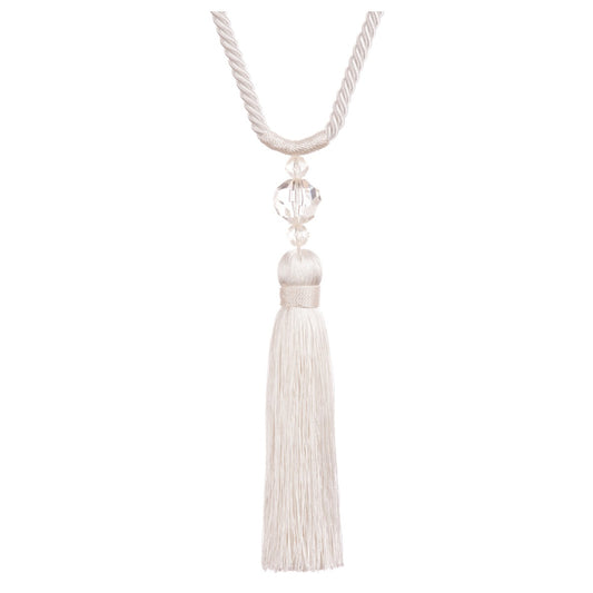 Jones Pixie Tassel Tieback - White