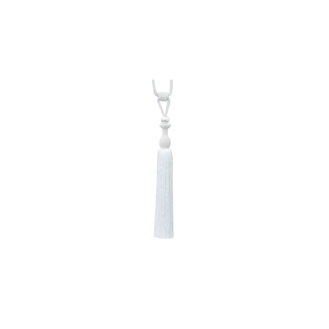 Jones Principal Adena Large Tassel Tieback - White